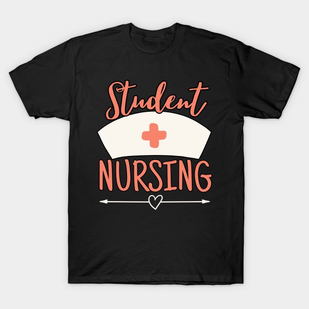 Pastel Nurse Students Nursing Orange T-Shirt by LenaArt